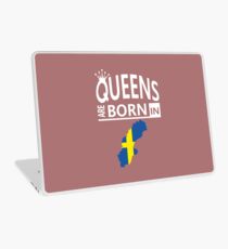 Schweden Swedish Woman Birthday Surprise - Queens sind geboren - Awesome Country Heritage Geschenk Laptop Folie