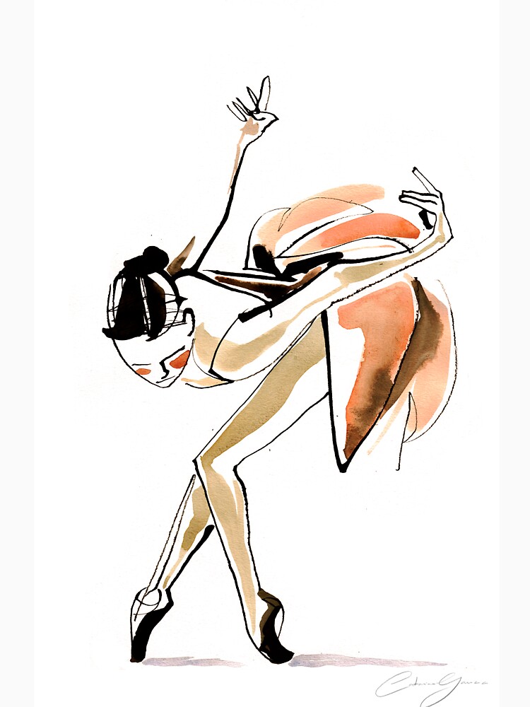 Expressive Watercolor Dance Drawing by CatarinaGarcia