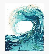 Ocean Wave Art Print Picture - Turquoise Sea Surf Beach Decor Photographic Print