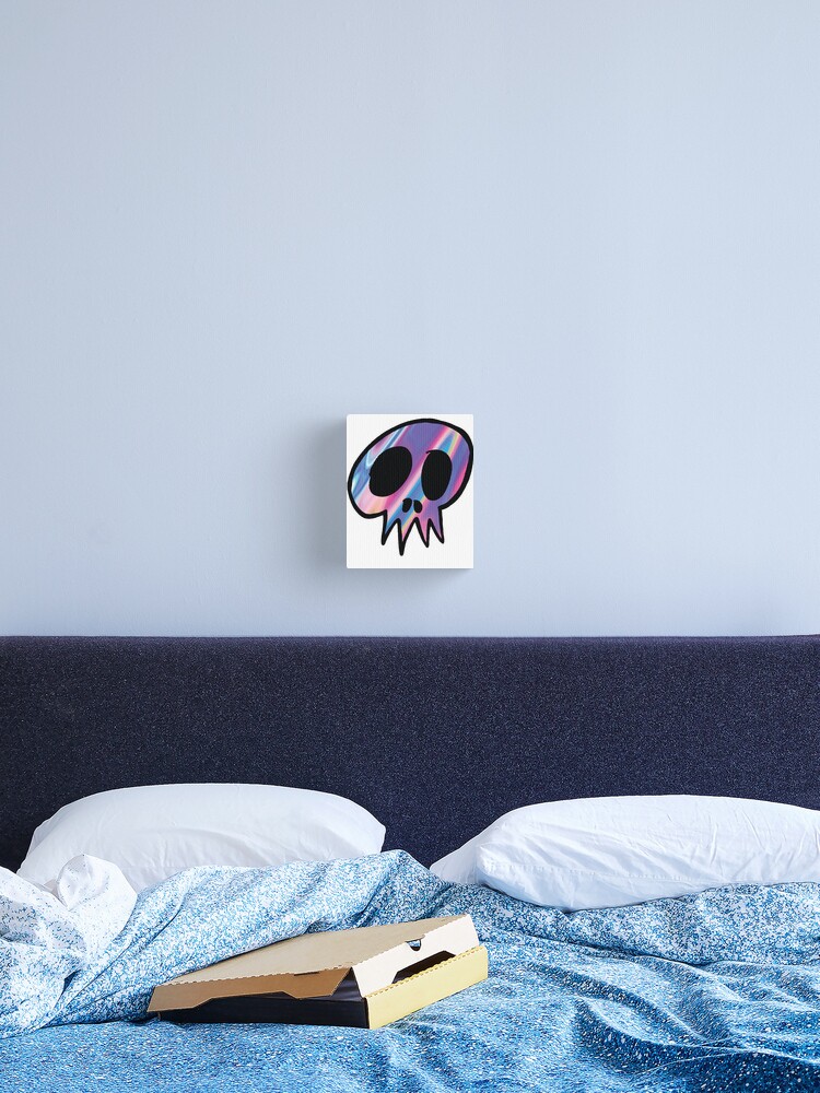 Pastel Goth Skull Creepy Cute Kawaii Canvas Print