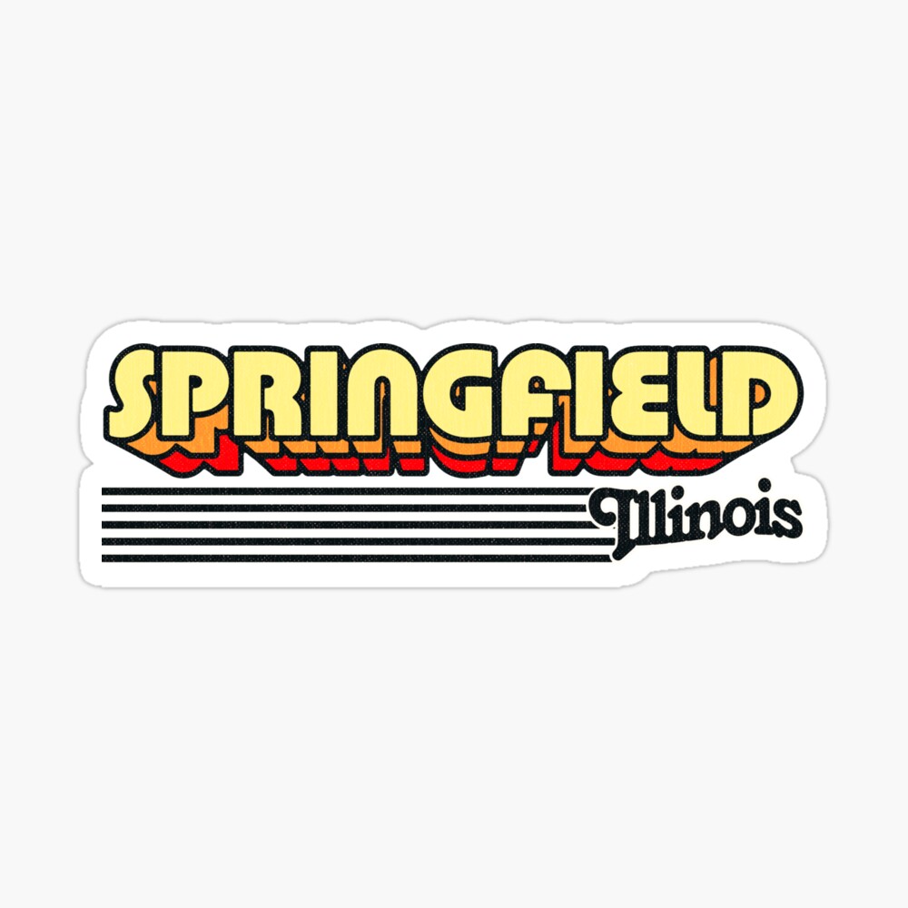 Springfield, Illinois | Retro Stripes Sticker