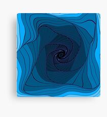 Blue Wormhole Canvas Print
