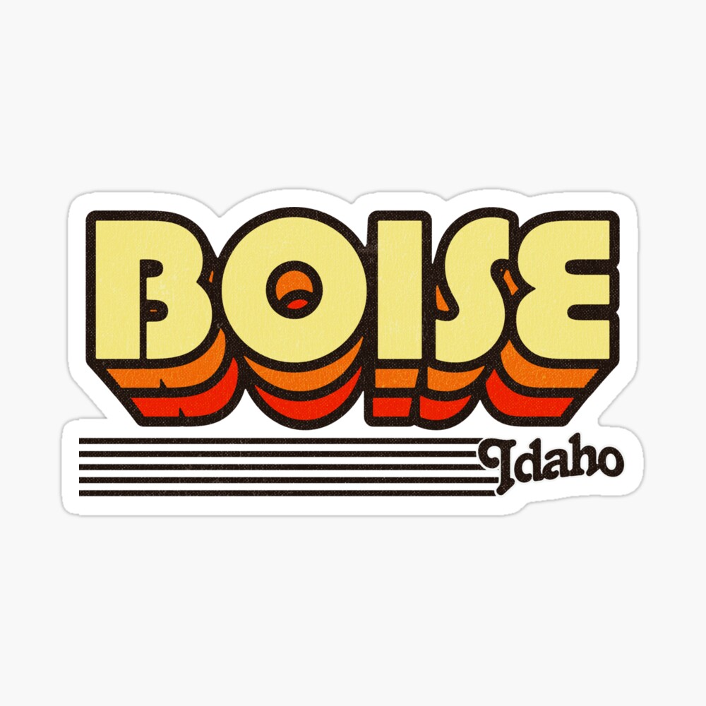 Boise, Idaho | Retro Stripes Sticker