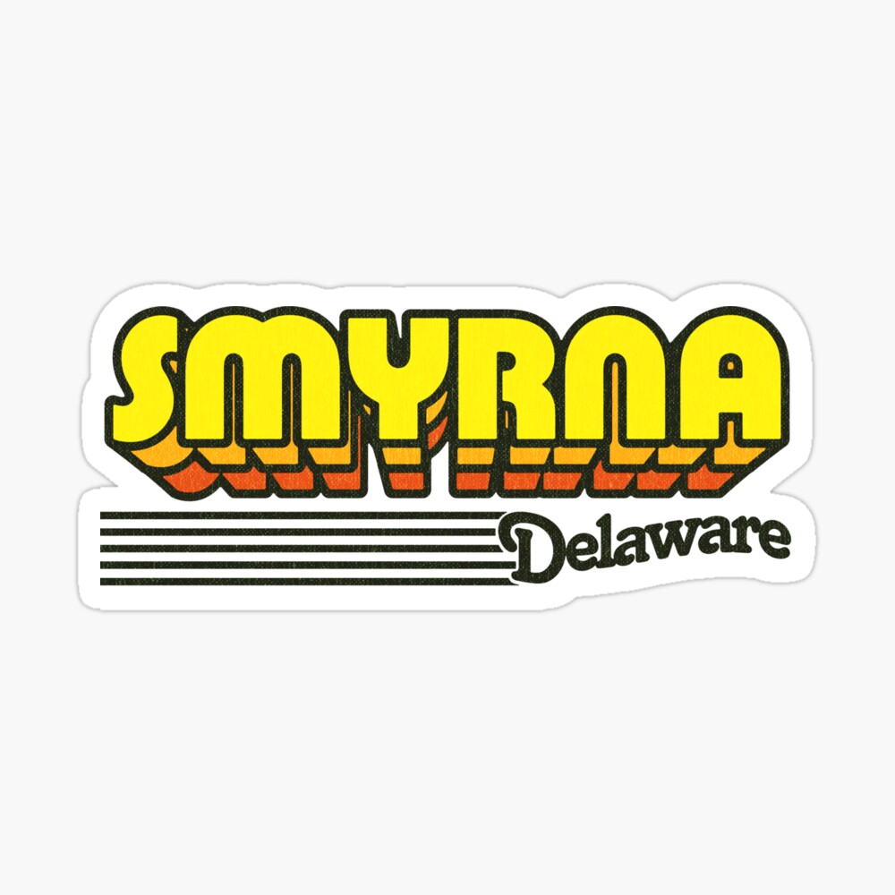 Smyrna, Delaware | Retro Stripes Sticker