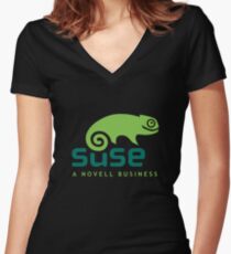 Open Suse Linux Merchandise Women's Fitted V-Neck T-Shirt