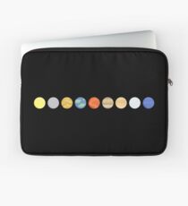 Farbe Minimale Planeten (Linie) Laptoptasche