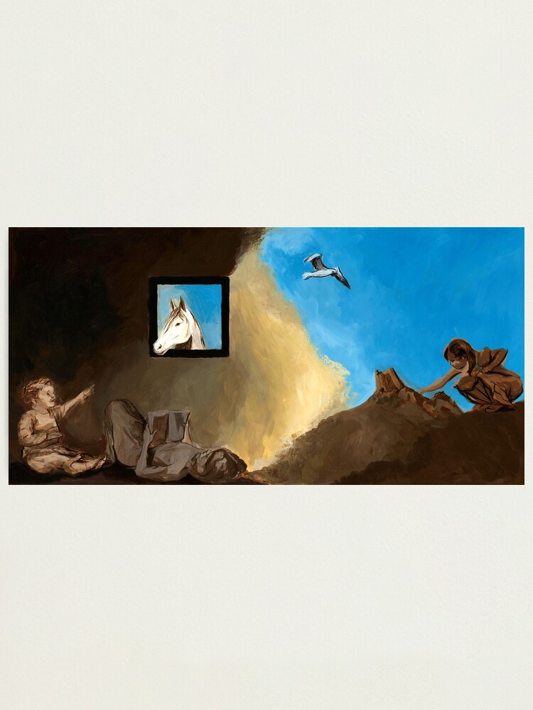 Alternate view of Horse and Child Children's book illustration Photographic Print