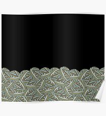 Pretty Piles of Succulent Yarn Balls on Black Background for Luscious Leggings Collection by Kristin Omdahl Poster