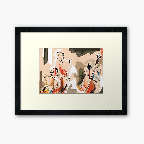 Jazz musicians concert Framed Art Print