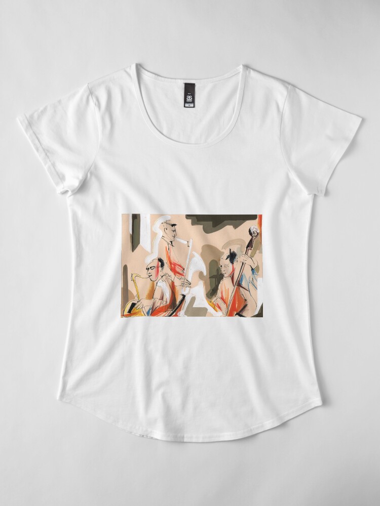 Alternate view of Jazz musicians concert Premium Scoop T-Shirt