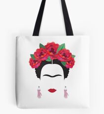 frida kahlo minimal illustration Mexico historical artis Tote Bag
