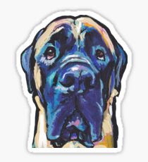 Fun English Mastiff Dog bright colorful Pop Art Sticker