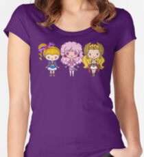 Lil' CutiEs - Eighties Ladies Women's Fitted Scoop T-Shirt