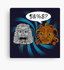 What did you eat?! (or When The Face of Boe met The Head of Zardoz) Canvas Print