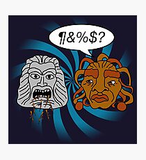 What did you eat?! (or When The Face of Boe met The Head of Zardoz) Photographic Print