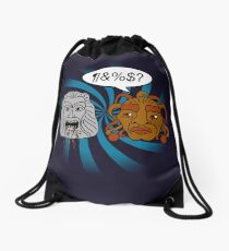 What did you eat?! (or When The Face of Boe met The Head of Zardoz) Drawstring Bag
