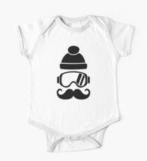 Ski snowboard hat mustache One Piece - Short Sleeve