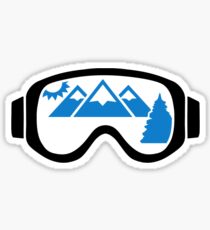 Ski goggles mountains Sticker