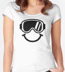 Ski smiley Women's Fitted Scoop T-Shirt
