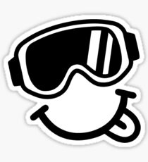 Ski smiley face Sticker