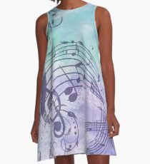 Music Notes Flutter A-Line Dress