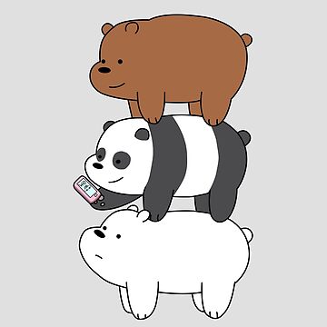 Artwork thumbnail, We Bare Bears™ Grizzly, Panda, and Ice bear by karamram