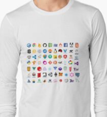 Entwicklerikonen, Open-Source-Projektlogos, Web-Unternehmen Langarmshirt