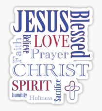 Jesus Word Cloud Design Sticker