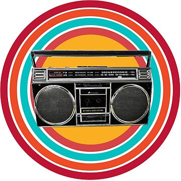 lecteur de musique à l'ancienne, radio boombox ghetto blaster