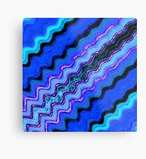 Blue Tranquil Waves Metal Print