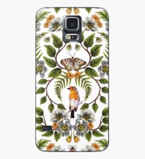 Spring Reflection - Floral/Botanical Pattern w/ Birds, Moths, Dragonflies & Flowers Case/Skin for Samsung Galaxy