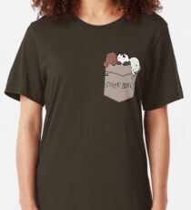 We Bare Bears Pouchie Shirt Slim Fit T-Shirt