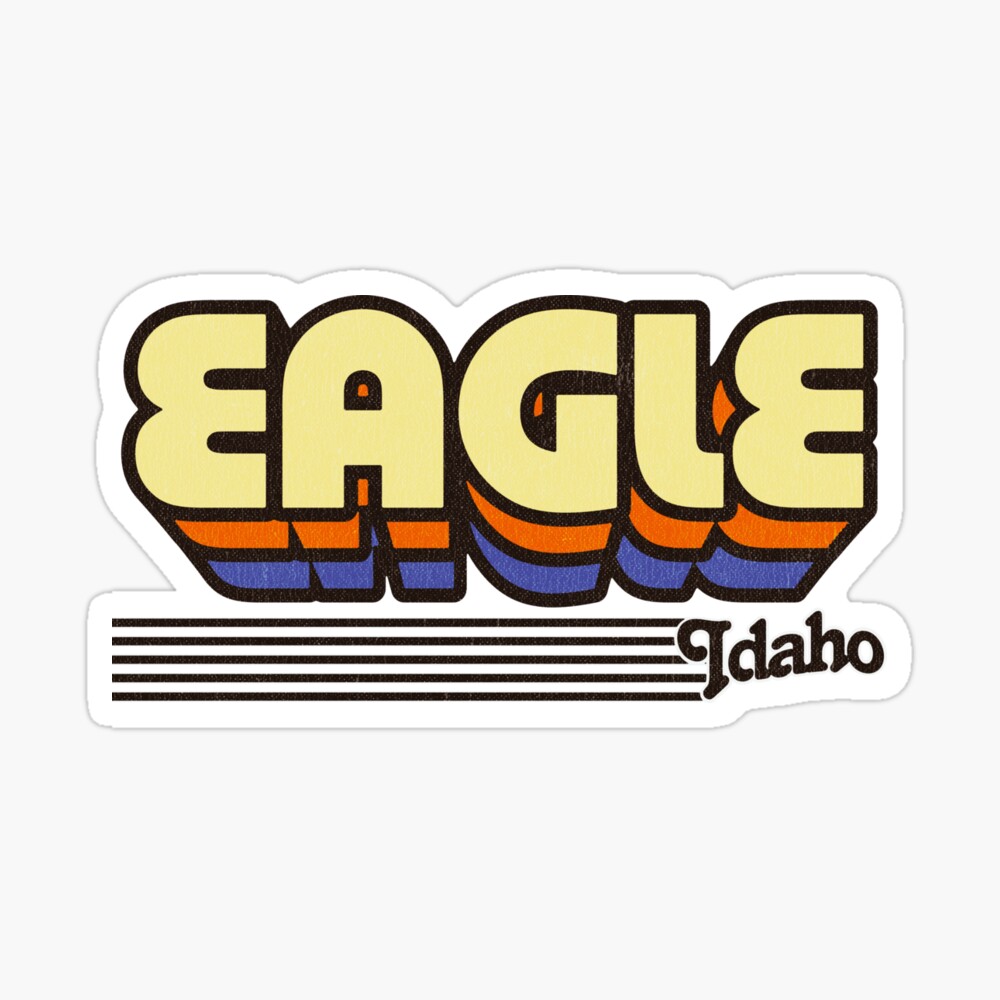 Eagle, Idaho | Retro Stripes Sticker
