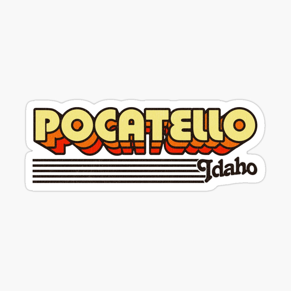 Pocatello, Idaho | Retro Stripes Sticker