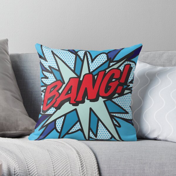 Comic Book Pop Art BANG! Throw Pillow