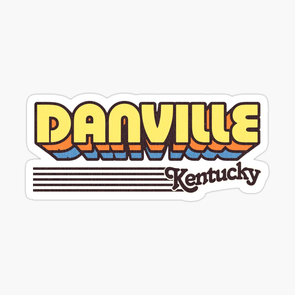 Danville, Kentucky | Retro Stripes Sticker