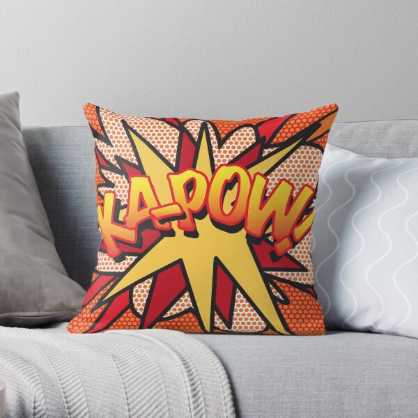 Comic Book Pop Art KA-POW! Throw Pillow