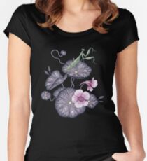 Black Indian cress garden. Women's Fitted Scoop T-Shirt