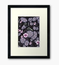 Black Indian cress garden. Framed Print