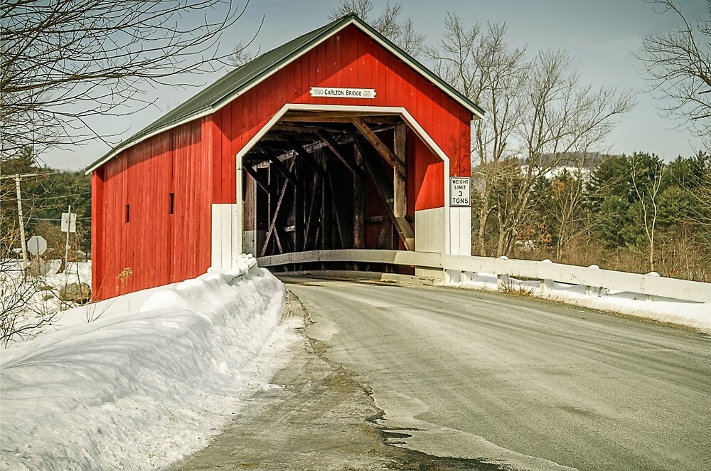 "Carlton Covered Bridge Swanzey New Hampshire USA" by TonyCrehan