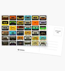 1980's Cassette Tapes Montage Postcards