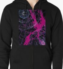 brush splash spheres Zipped Hoodie