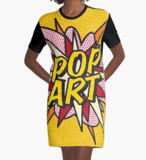 Comic Book POP ART Superhero Graphic T-Shirt Dress