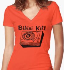 Bikini Kill Riot Grrrl Women's Fitted V-Neck T-Shirt