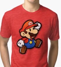Custom Paper Mario Shirt Tri-blend T-Shirt
