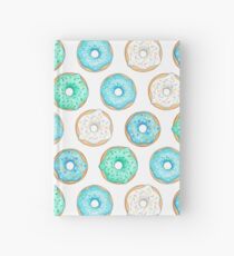 Blue Iced Donuts Pattern Hardcover Journal