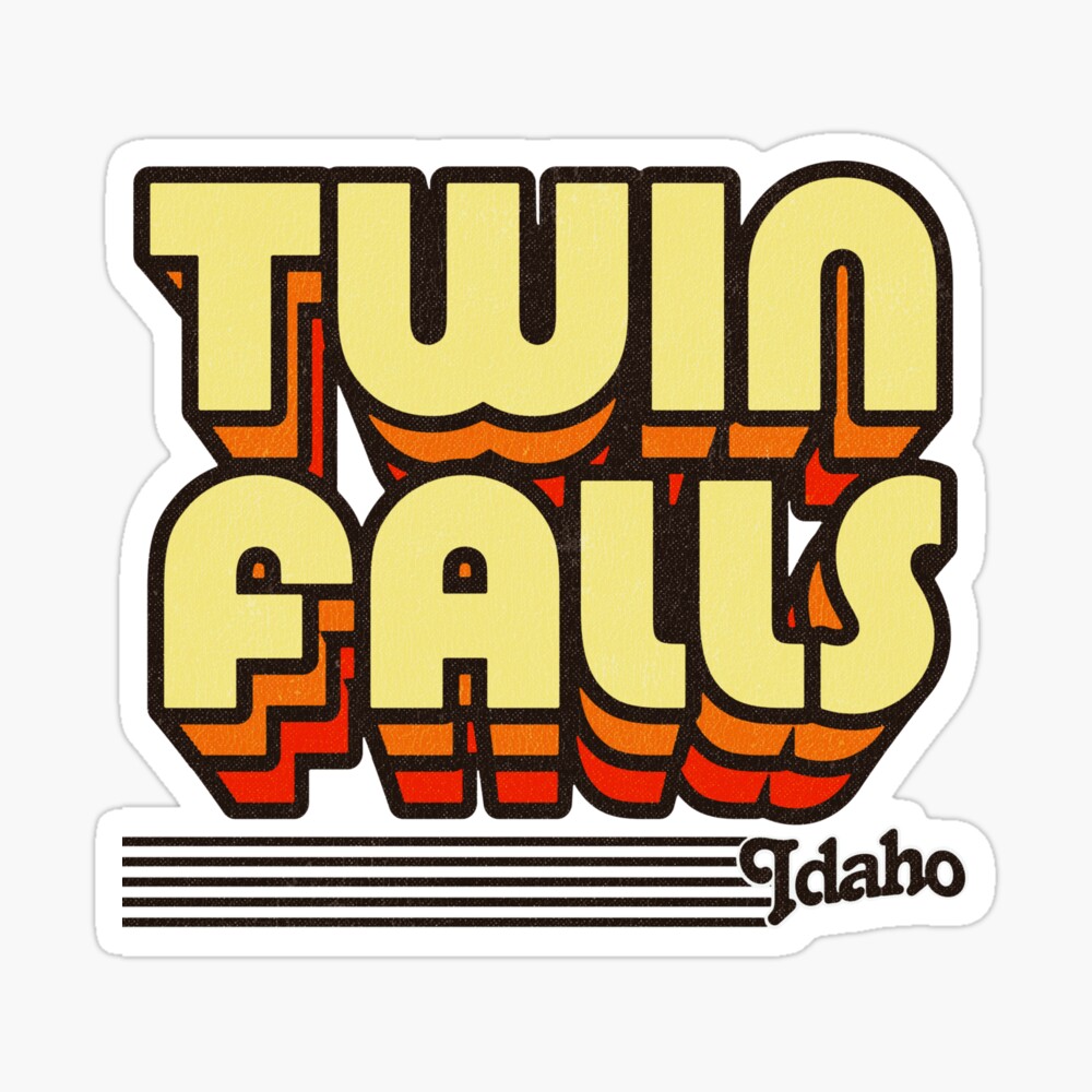 Twin Falls, Idaho | Retro Stripes Sticker