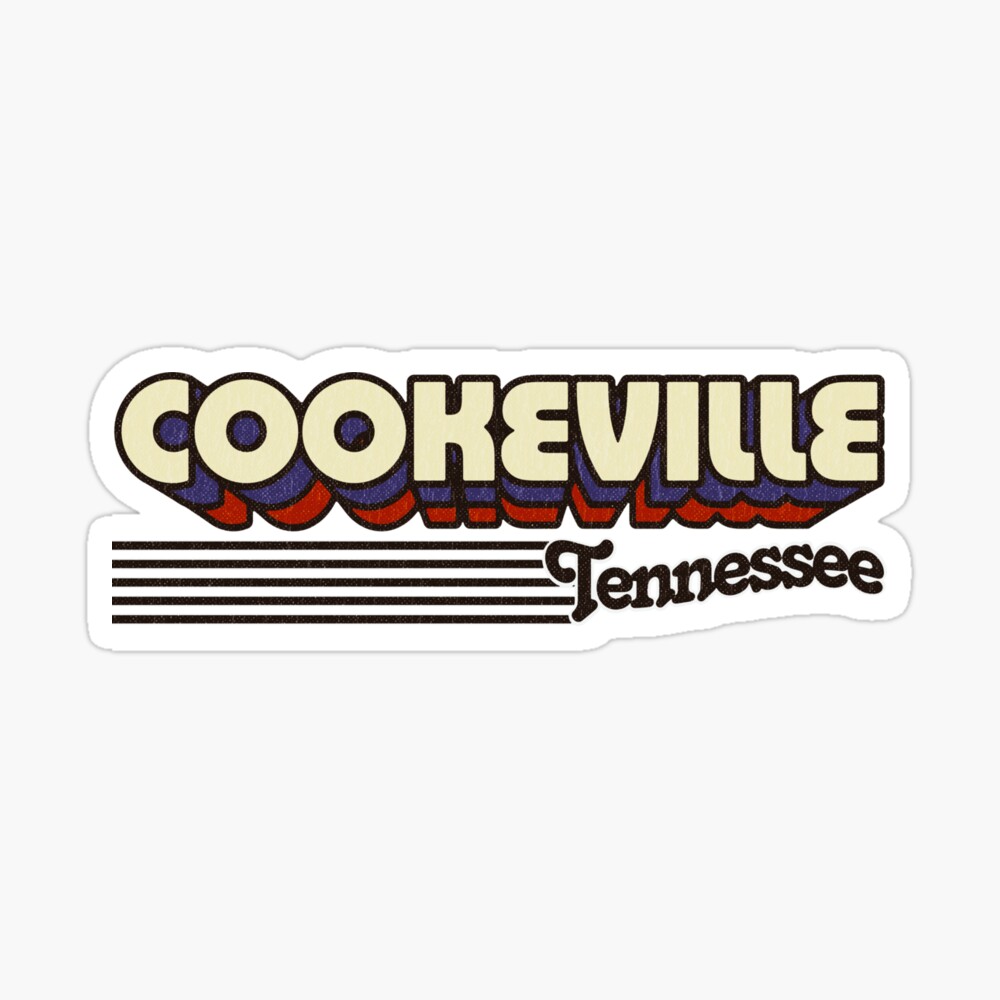 Cookeville, Tennessee | Retro Stripes Sticker