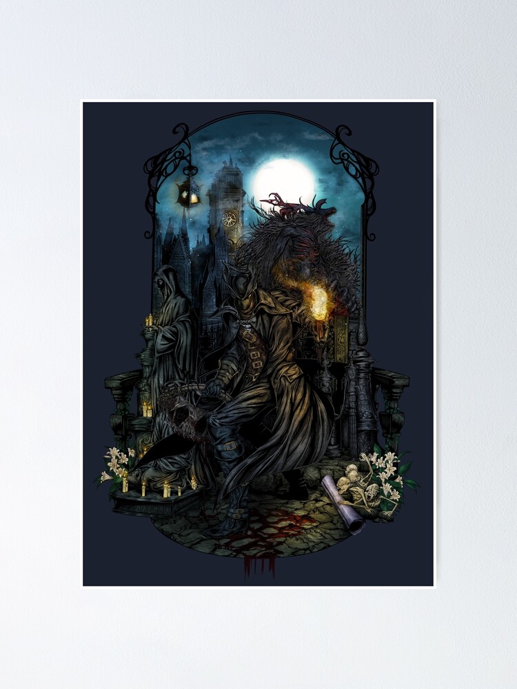 Bloodborne The Hunt Poster By Ellipticleaf Redbubble   Fposter,small,wall Texture,product,750x1000 