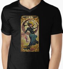 Hela Göttin des Todes T-Shirt mit V-Ausschnitt für Männer